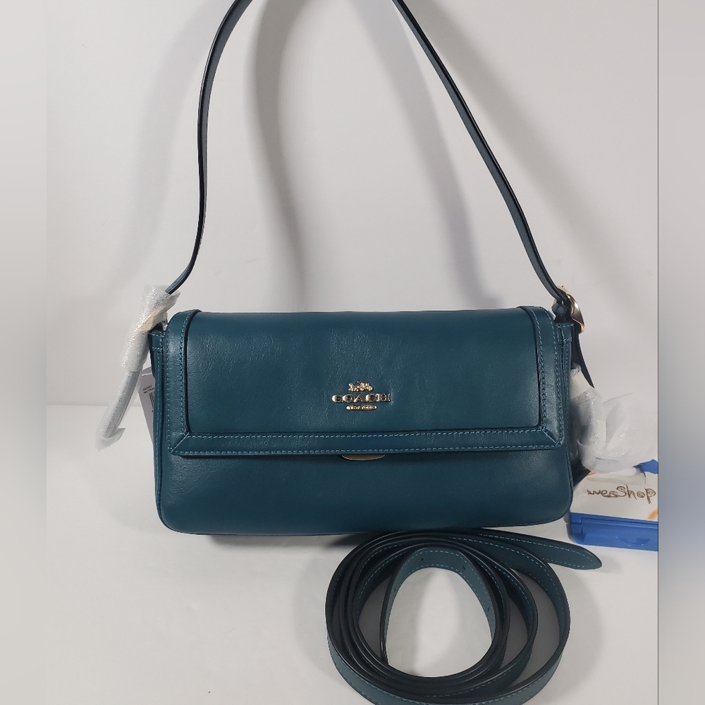 Coach Etta Small Flap Shoulder bag tea ink NWT